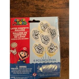 4 Pack Lot Of Super Mario Birthday Decoration Latex Confetti Balloons 6 PCS Each